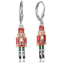 MINET Srebrne kolczyki dziadek do orzechów