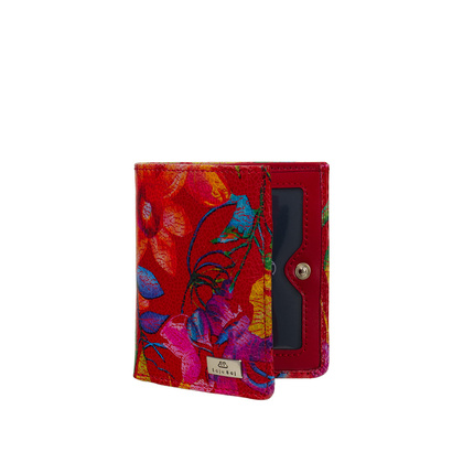 Mały czerwony portfel damski BajuBaj z kolorowej skóry naturalnej – elegancja i praktyczność PD1031s116