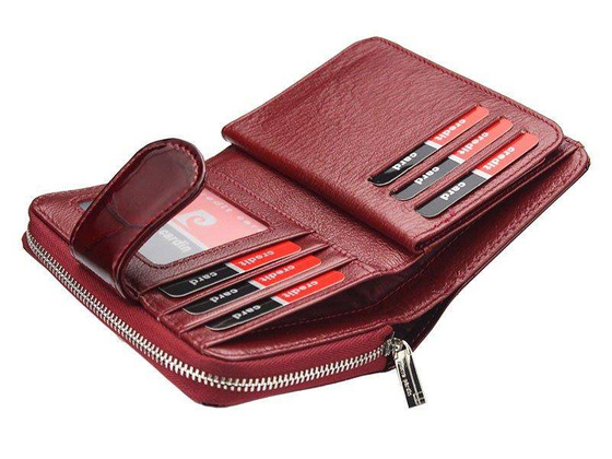 Portfel damski skórzany PIERRE CARDIN 05 LINE 115 Niebieski