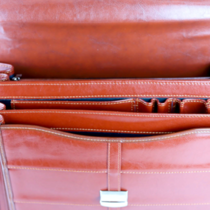 514 Teczka męska pasy - koniak KEMER