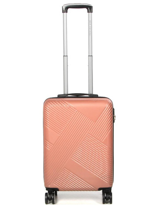 LYS Paris Cali Mała twarda różowa walizka kabinowa na kółkach 55 cm