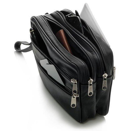 Saszetka skórzana KEMER SOLIER ML30 Czarna - min. zamówienie 20 / 50 / 100 szt.