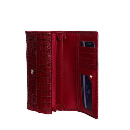 Portfel skórzany damski Canaletto ze skóry z wzorem krokodyla – ochrona RFID i wyjątkowy styl PD1634s162 RFID