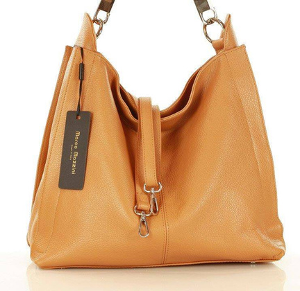 MARCO MAZZINI Miejska torebka skórzana vera pelle classico camel - min. zamówienie 20 / 50 / 100 szt.