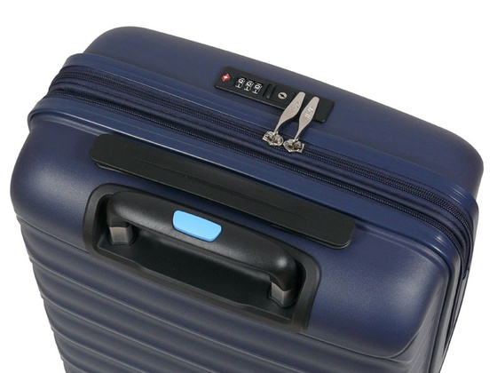 Walizka DIELLE 100 4k 55cm kabinowa granatowa PP z poszerzeniem