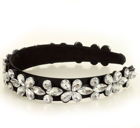 Luksusowa ozdoba opaska na włosy diadem MAZZINI czarny - min. zamówienie 20 / 50 / 100 szt.