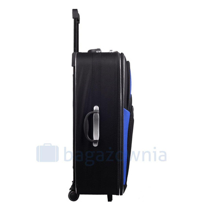 Mała kabinowa walizka PELLUCCI RGL 773 S Czarno Niebieska