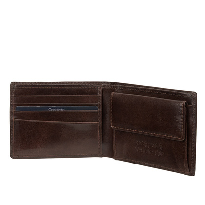 Portfel męski skórzany brąz RFID Canaletto PM1067s160GR RFID