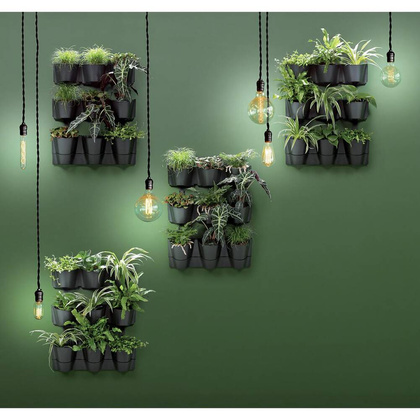 Kwietnik ogród wertykalny wiszący antracyt