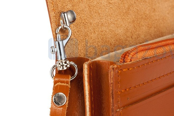 BIG SASZETKA SKÓRZANA DO PASKA KEMER VOOC Vintage P111 BRĄZ