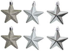 Kpl. 6 bombek gwiazdek szampańskich