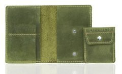 Elegancki portfel ze skóry na karty i monety BRØDRENE SW01+ zielony - min. zamówienie 20 / 50 / 100 szt.