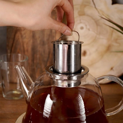 Dzbanek z sitkiem do zaparzania imbryk czajnik zaparzacz do herbaty ziół 1,65 l
