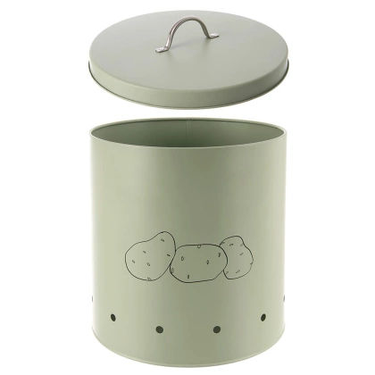 Pojemnik na warzywa i owoce metalowy zielony GREENISH 8,7 l