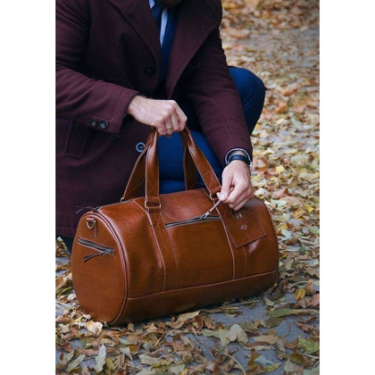 Torba podróżna skórzana KEMER SOLIER Brandon SL19 Jasnobrązowa - min. zamówienie 20 / 50 / 100 szt.