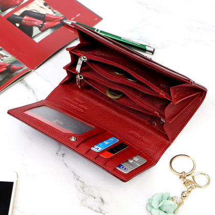 Pierre Cardin Duży skórzany portfel damski