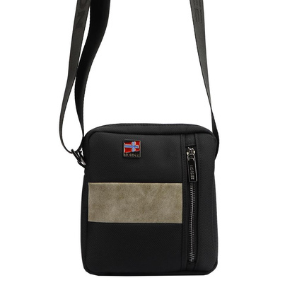 Saszetka Męska Nordee S115 czarny + jasny brąz