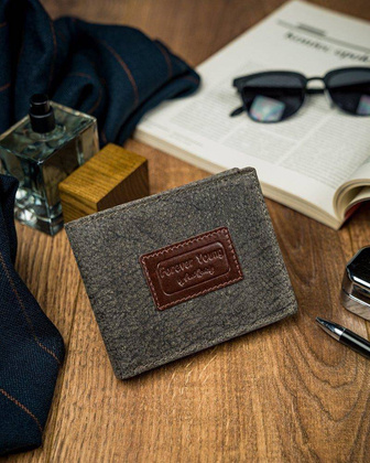 Piękny kolorowy portfel męski skórzany