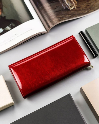 Pojemny, duży portfel damski ze skóry naturalnej