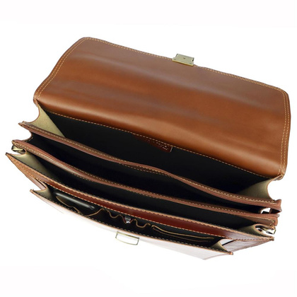 Teczka skórzana PELLUCCI Art.6 Ciemny brąz