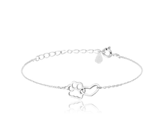 MINET Bransoletka srebrna ŁAPA a serce