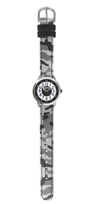 CLOCKODILE Świecący zegarek chłopięcy szary ARMY z wzorem kamuflażu