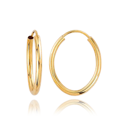 MINET Przyzwoite złote kolczyki pierścienie Au 585/1000 1,25g