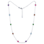 MINET Srebrny naszyjnik z wielokolorowymi kamieniami