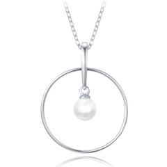 MINET Srebrny naszyjnik z naturalnymi perłami