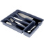Organizer na sztućce przybory wkład do szuflady szary 5 przegródek 36x25,5x5,5 cm