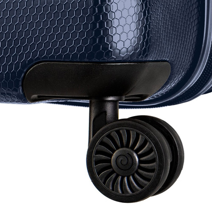 Średnia walizka PUCCINI PANAMA PC029B 7A Granatowa