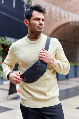 Miejska nerka męska ze skóry naturalnej