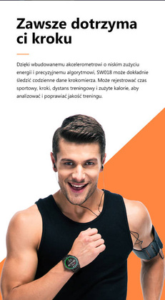 SMARTWATCH G. Rossi SW018-1 silver/black (zg335a) WŁASNE TARCZE