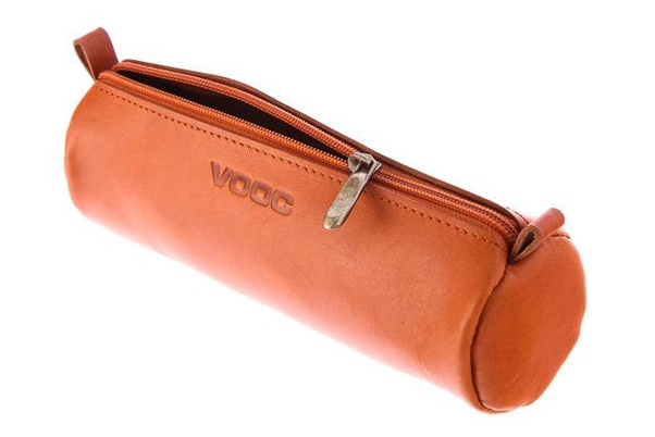 Duży okrągły piórnik Vintage P35 brąz