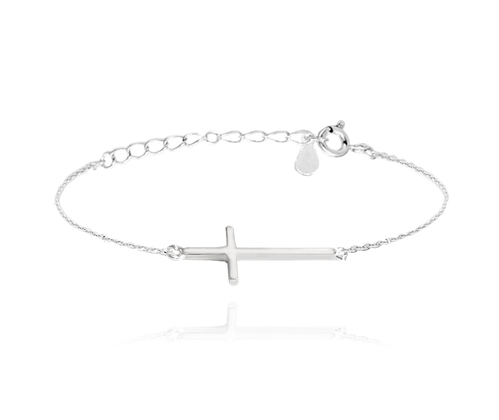 MINET Bransoletka srebrna KRYŻYK