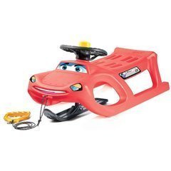 Sanki Plastikowe Car Drive Control Czerwone