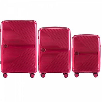 Zestaw 3 walizek WINGS DQ181-04 Rose Red