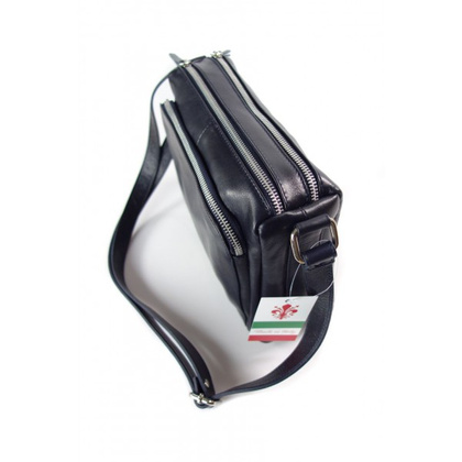 Listonoszka Florence trzy komory pojemna A5 granatowa VP3X1BS