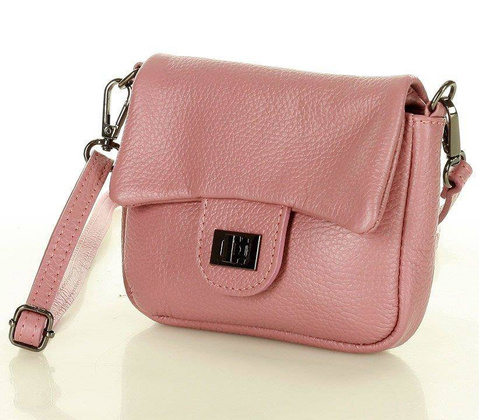 Mini torebka etui na telefon na pasku wizytowa listonoszka phone pouch - MARCO MAZZINI dusty róż - min. zamówienie 20 / 50 / 100 szt.