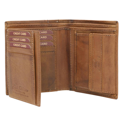 Portfel męski z cieniowanej skóry naturalnej