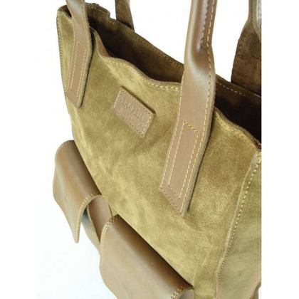 CAMEL ZAMSZOWY WOREK VERA PELLE KIESZENIE SKÓRA POJEMNA TORBA XXL A4 BYC88C KEMER