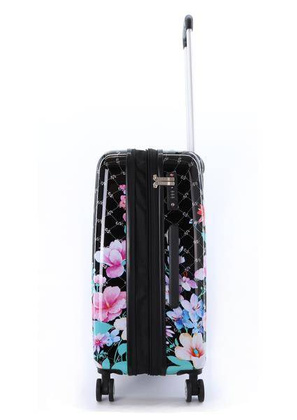 Walizka średnia ELLE Flower czarna