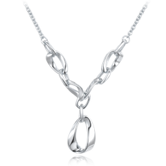 MINET Elegancki srebrny naszyjnik