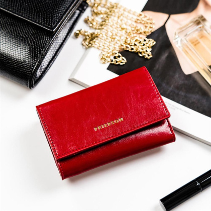 Zgrabny portfel damski z ochroną kart rfid