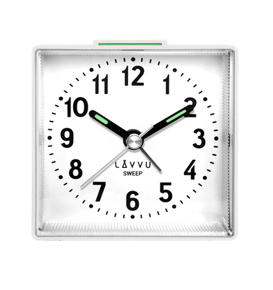 LAVVU Biały budzik SWEEP - 3 LATA GWARANCJA!