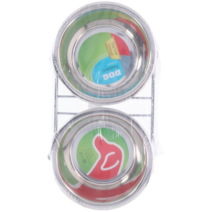 Miska dla psa i kota stal nierdzewna 2x550 ml