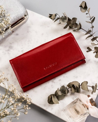 Duży skórzany portfel z systemem rfid protect