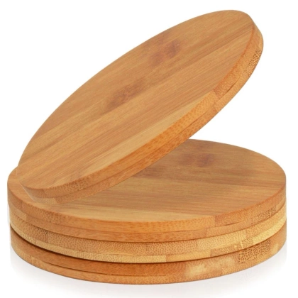 Podstawka podkładka pod kubek garnek bambus zestaw 4 szt.