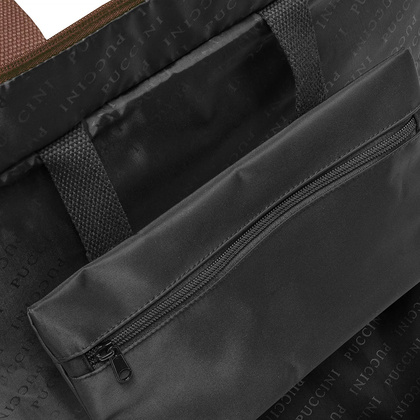 Torba z miejscem na laptop do 15,6" PUCCINI TOTE TD249 2D Brązowa