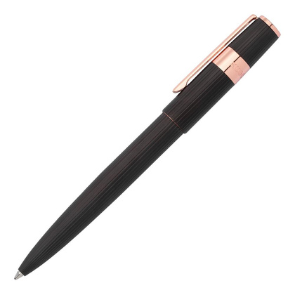 Długopis Hugo Boss Gear Pinstripe Black / Rosegold